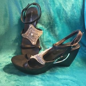 "Andrew Geller" Black Sandals